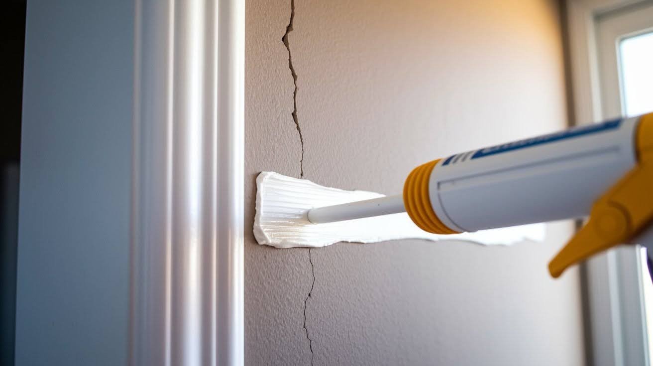 Apply Paintable Caulk
