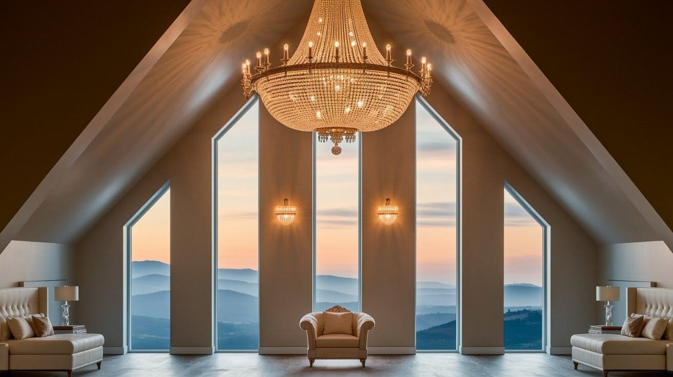 Dramatic Chandelier as Focal Point