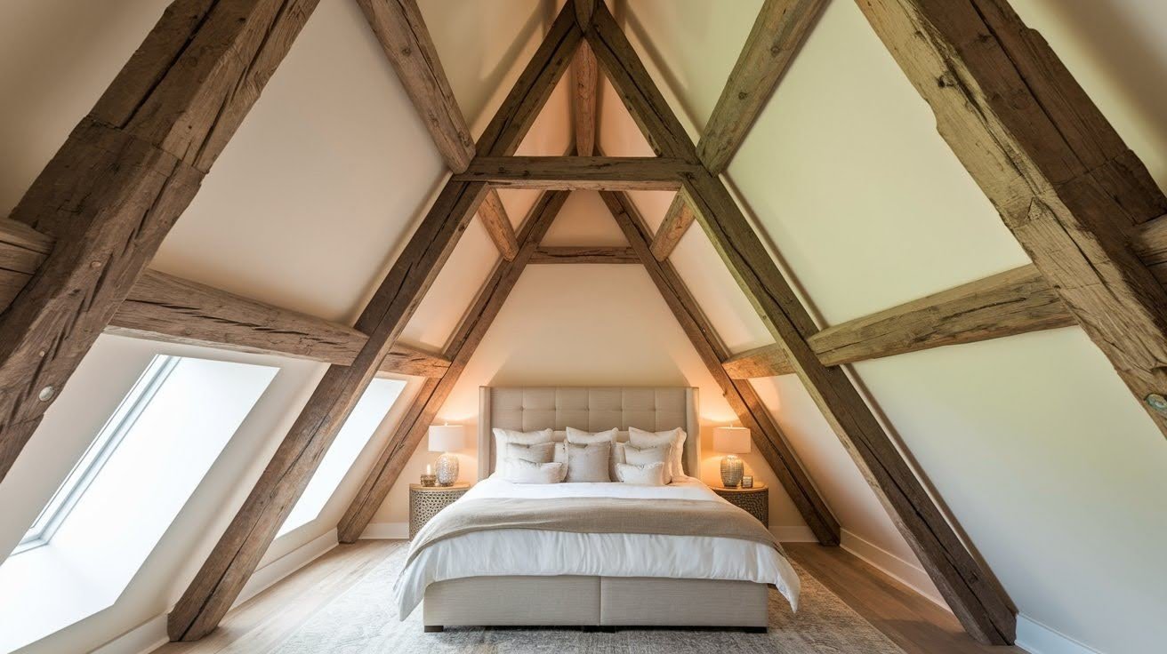 Exposed Wood Beams for Rustic Charm