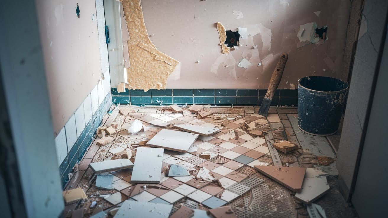 Taking Out Old Tiles