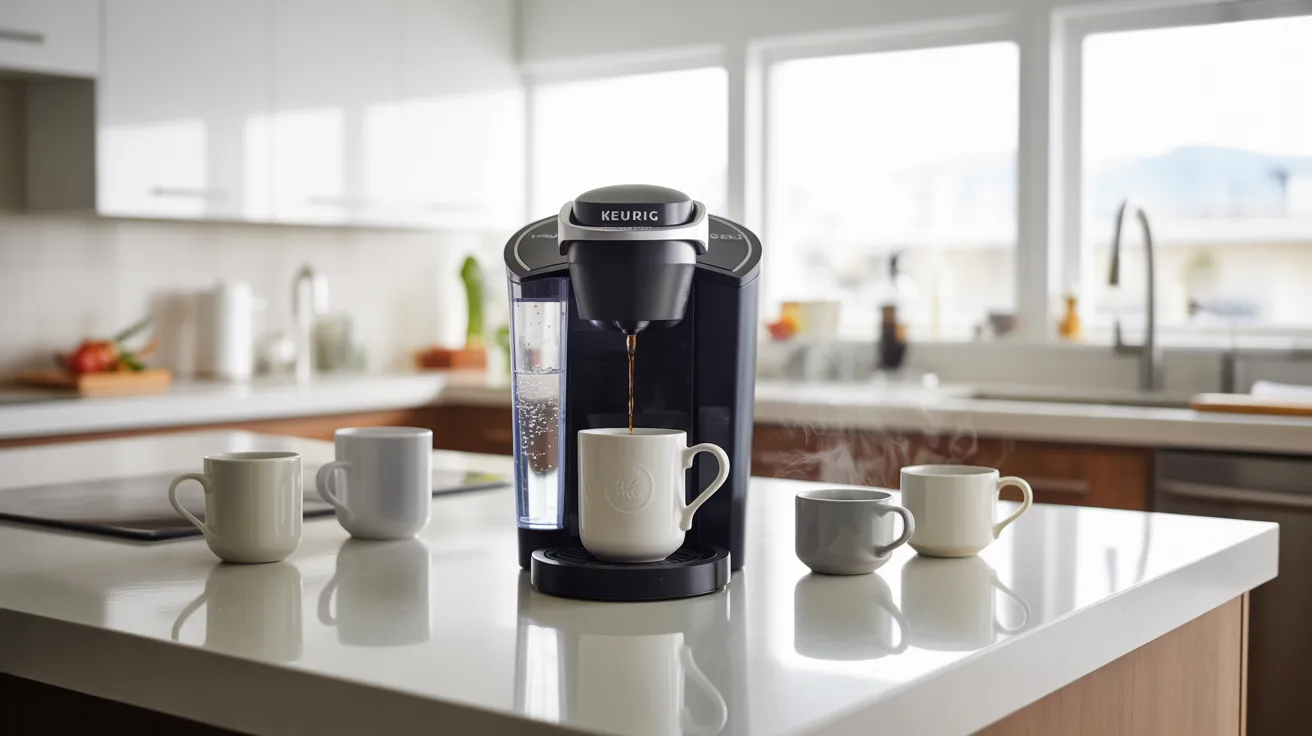 Keurig running multiple rinse cycles with clean water until vinegar smell is gone.