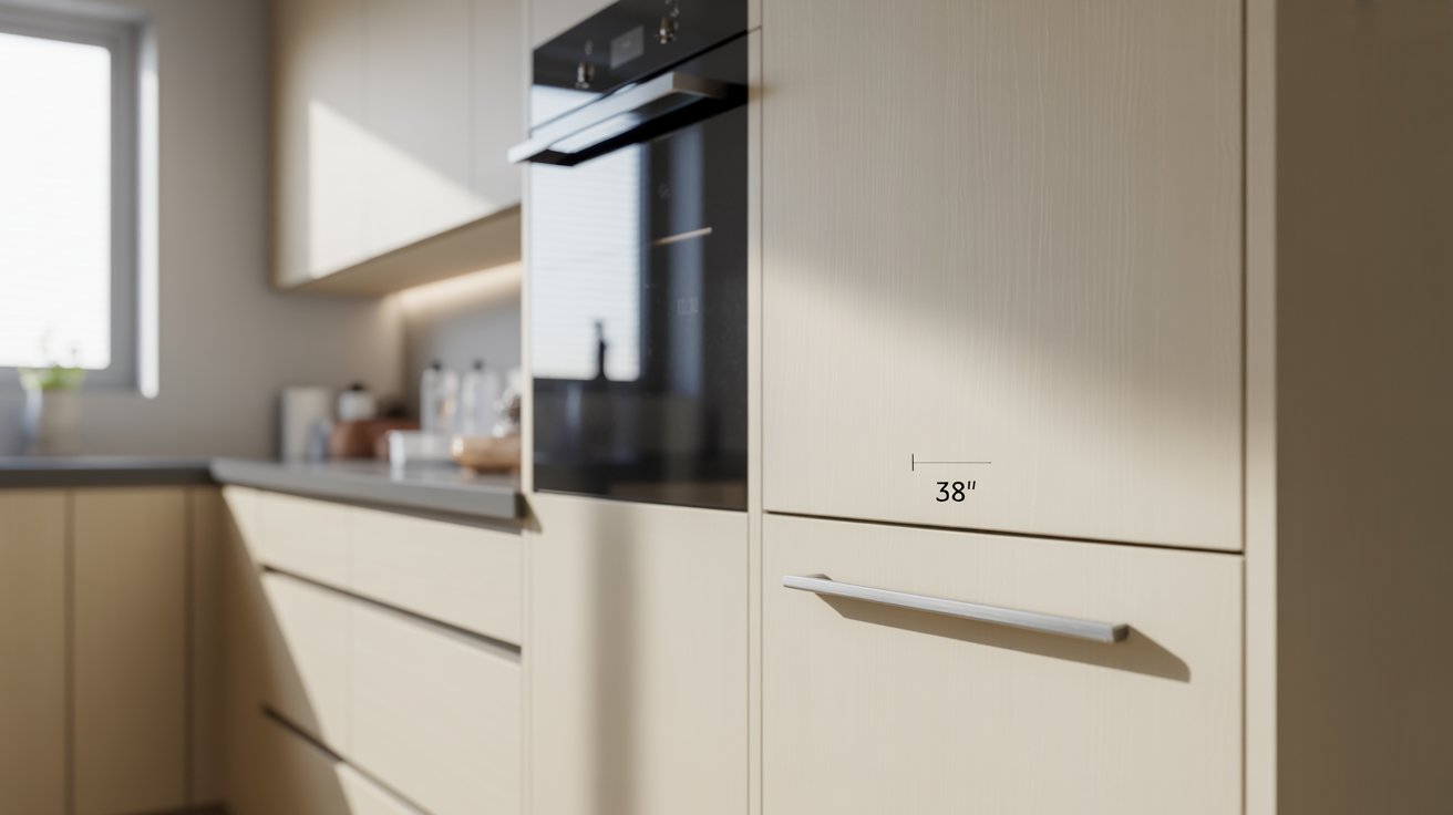 A modern kitchen featuring a white refrigerator and a large window allowing natural light to enter the space.