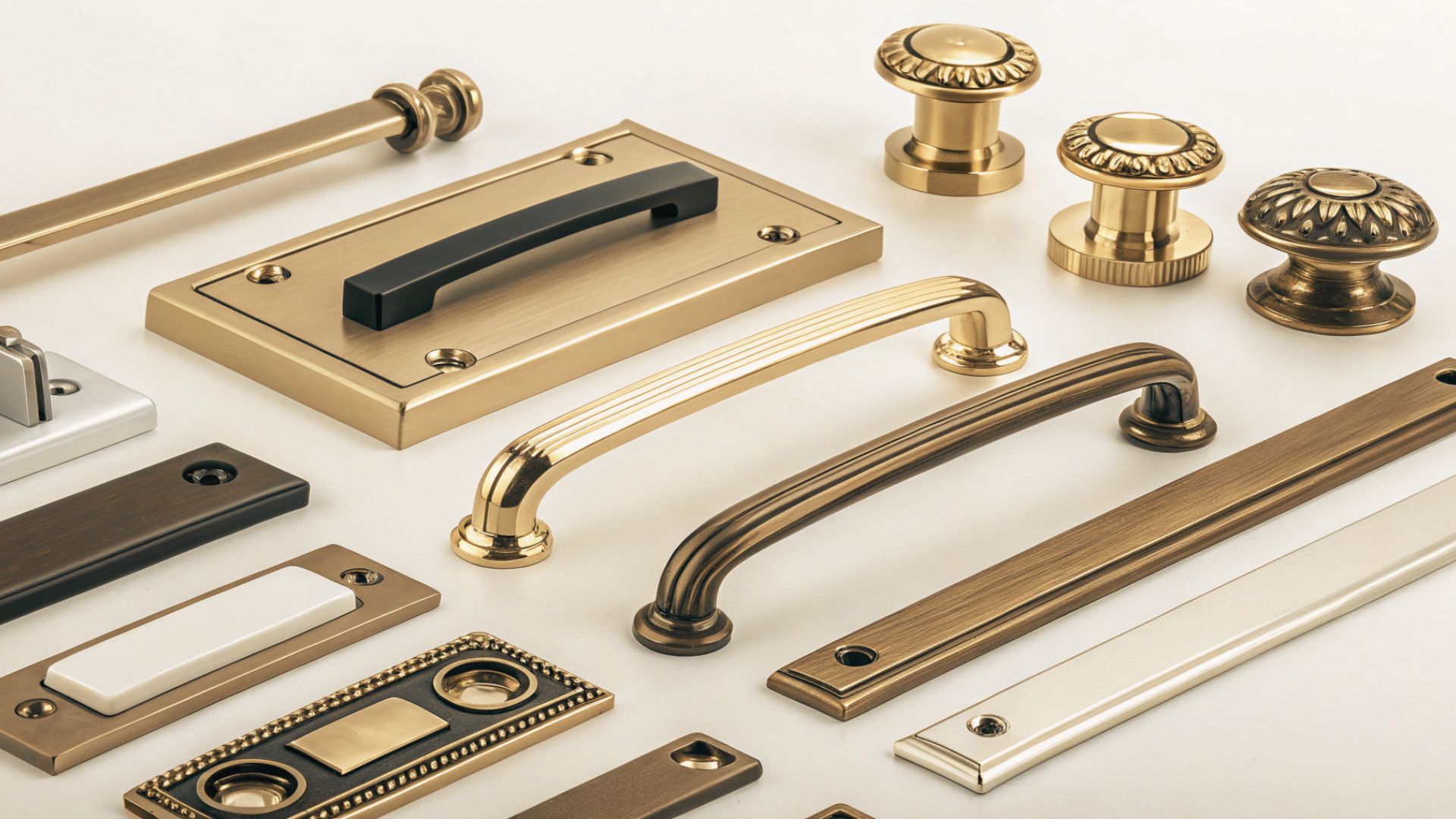 Upgrade old cabinets instantly on a budget with stylish brass and black knobs and handles mix.