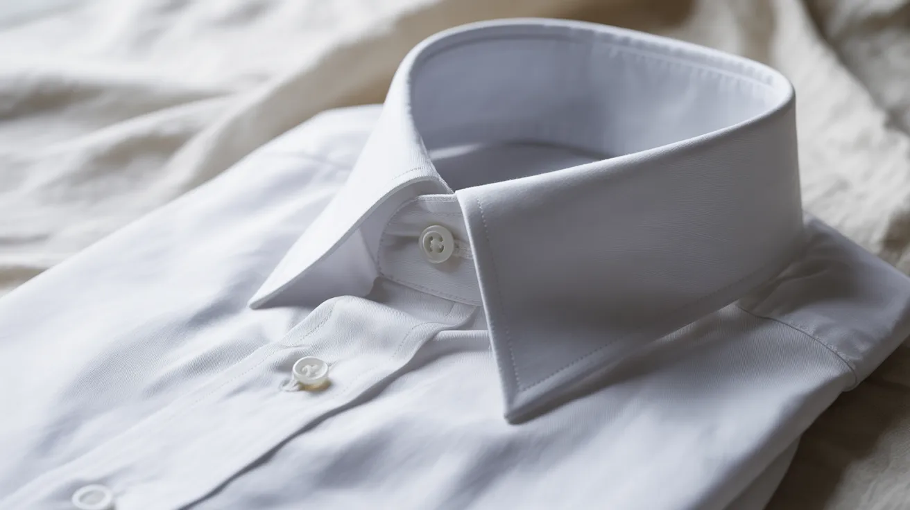 starched fabric shirt staying smooth and wrinkle resistant after pressing and wearing