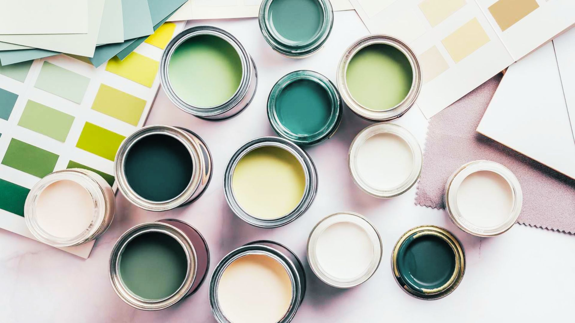 Plan your color palette on a budget with green paint samples and swatches before committing.