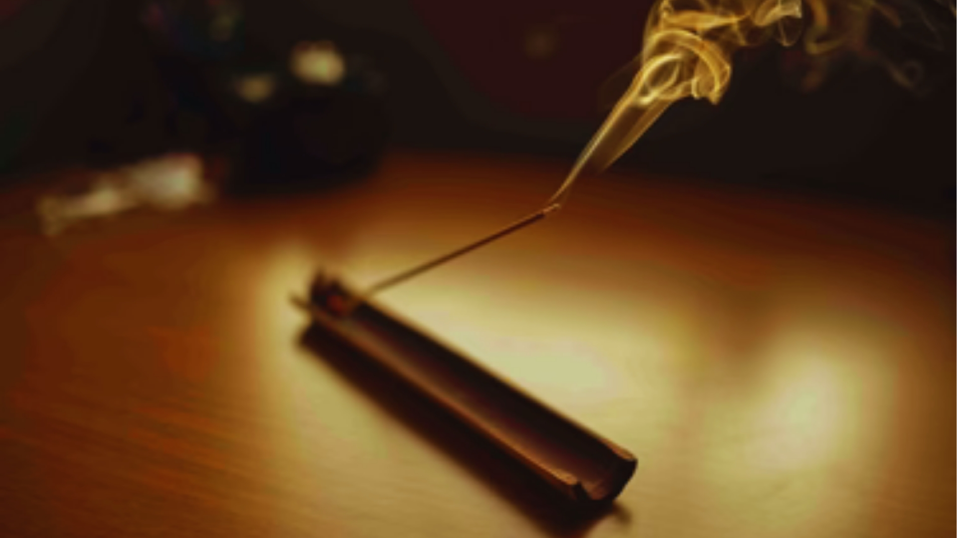 crucial oil applied on incense sticks before burning to create custom fragrance in indoor space naturally