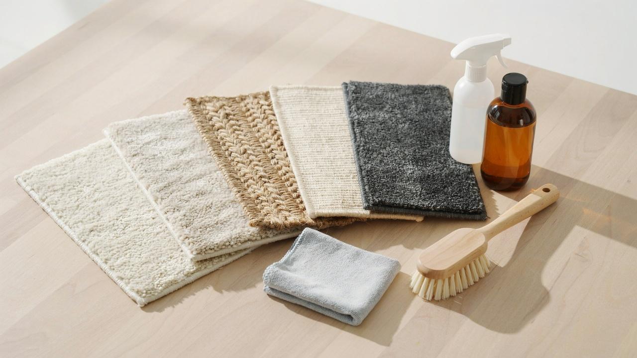 Different carpet types that require different wax removal methods.