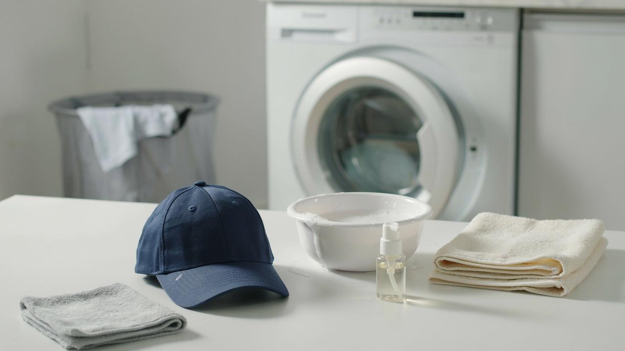 Hand washing and machine washing options for cleaning hats.