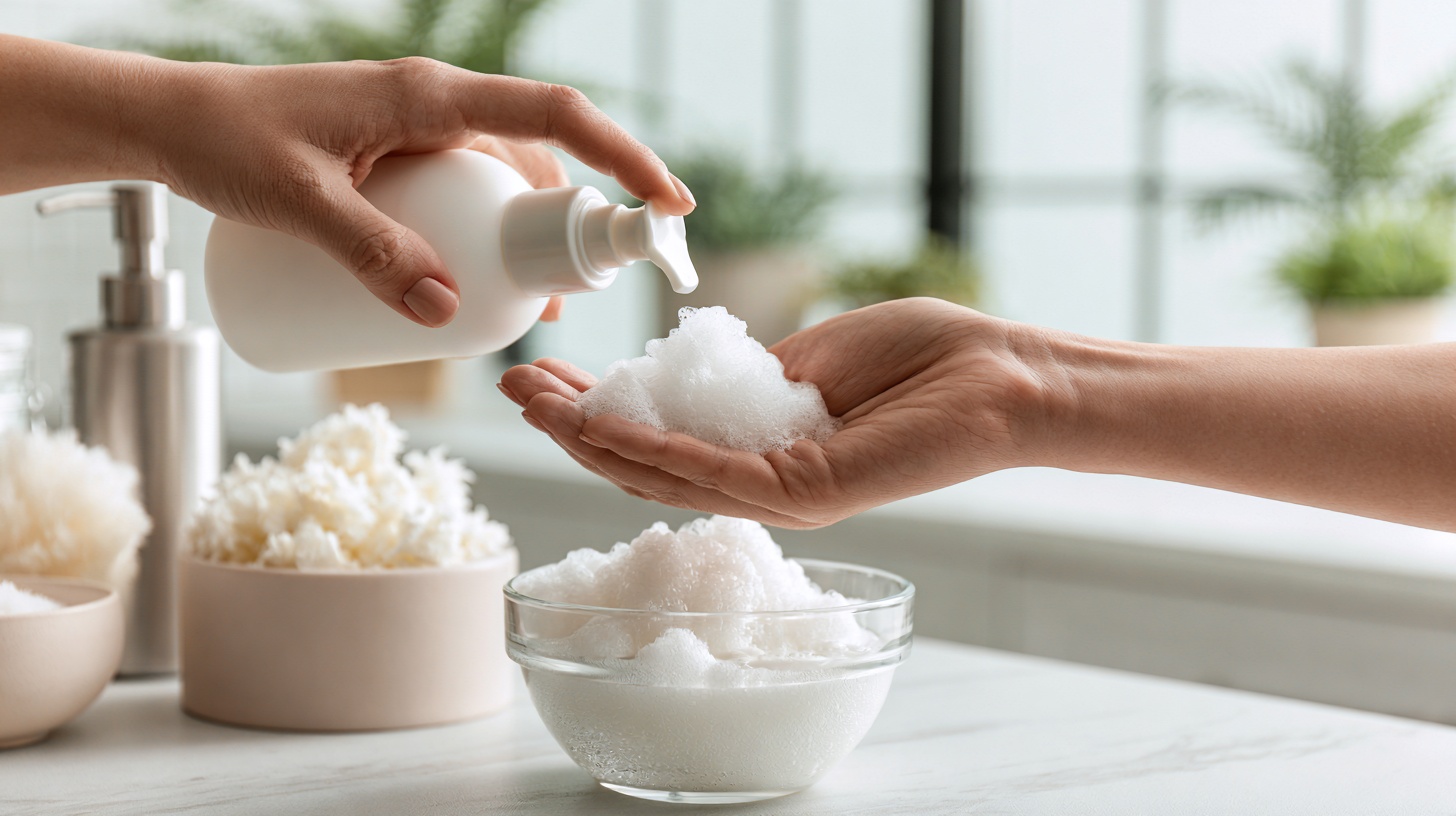 Mixing homemade foaming hand soap correctly.