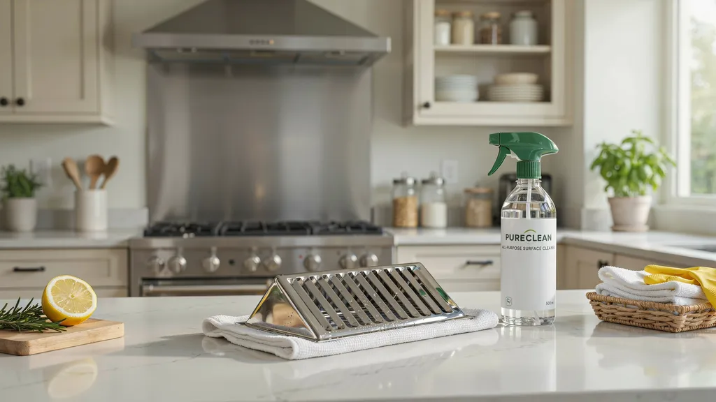 Clean vent hood filter helping maintain a hygienic and grease-free kitchen.