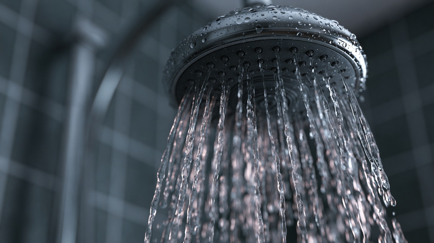 Clean shower head with improved water flow after removing buildup.